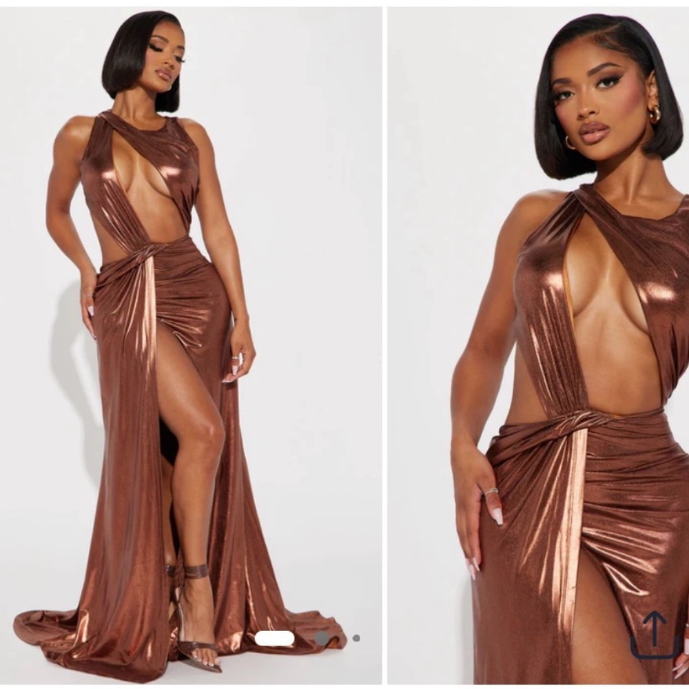Elegant Bronze Evening Gown